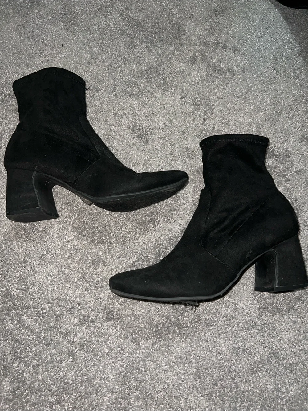 Unisa Faux Black Suede Booties Sz 9